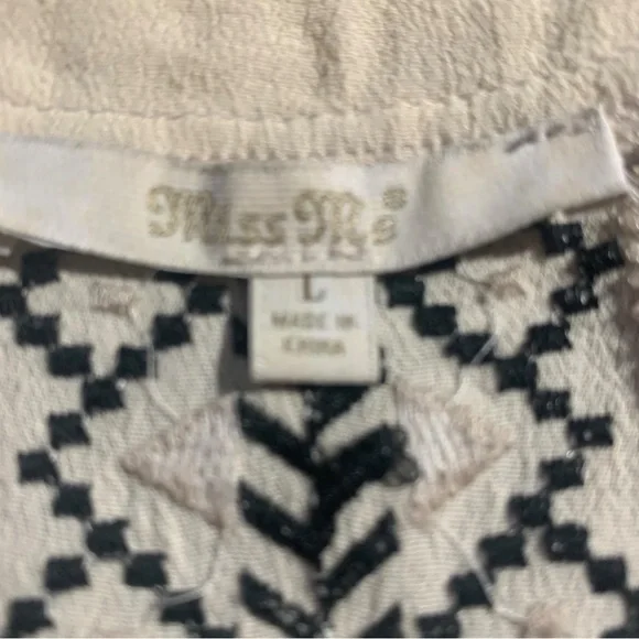 MISS ME Cream Crochet Lace Boho Sleeveless Tank Top Festival Style - Size - L - Picture 5 of 5